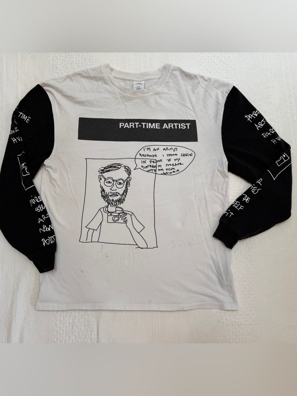 Urban Outfitters Part Time Selfie Artist Long Sleeve Tee Shirt Size Medium